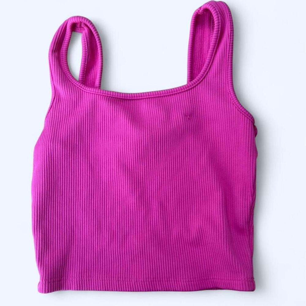 Wild fable pink ribbed tank crop top Size XXS